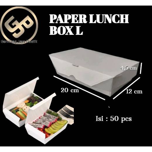 Lunch Box Paper / Lunch Box / Paper Lunch Box L Kemasan Dus Box Ayam Geprek / Lunch Box Kertas Nasi Kemasan