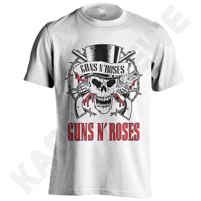 KAOS GUNS N ROSES 04 - KGD - PUTIH UKURAN S-XXL