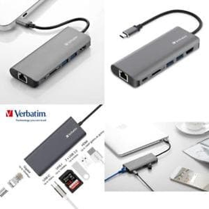 Verbatim Usb-C Hub Adapter Hdmi / Type C With Ethernet / Type-C 65628