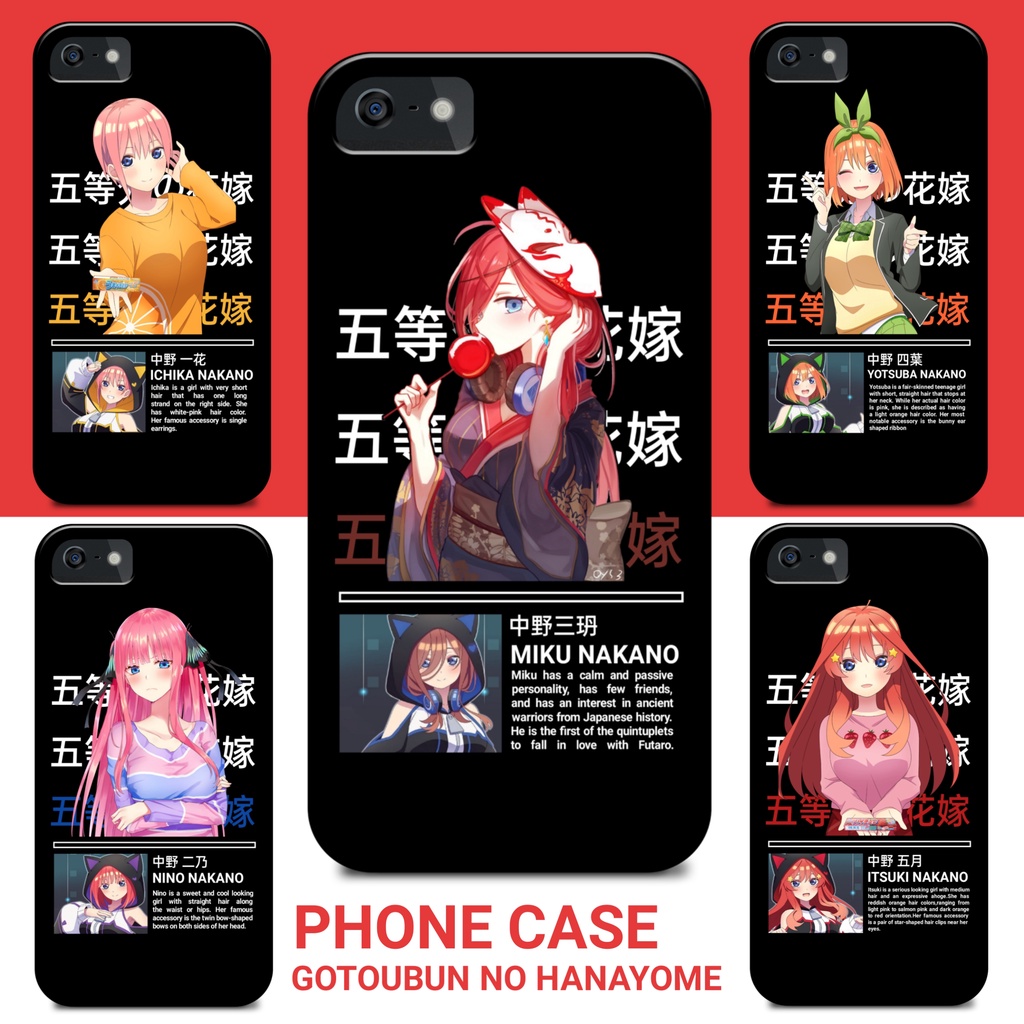 Phone Case Gotoubun no Hanayome Miku Nakano - Android & iPhone