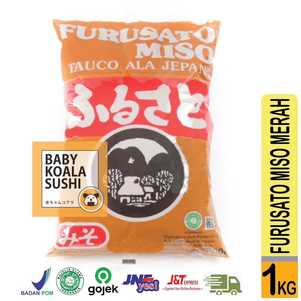 FURUSATO Pasta Miso Merah 1 Kg Halal │ Tauco Ala Jepang untuk Sup Miso Soup Ramen Udon