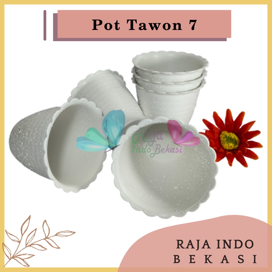 Pot Tawon 7 Putih 7.5 Cm By Garden Of Love Pot Bunga Plastik Mini Lucu Vas Bunga Kaktus Kecil