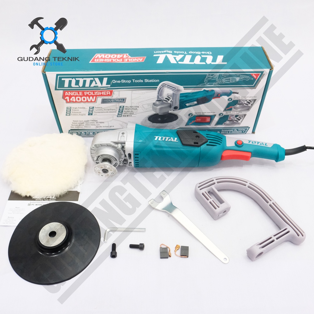 Mesin Poles 7&quot; TOTAL TP1141806 / Angle Polisher 7 Inch TP 1141806 - Mesin Pemoles Mobil Motor TOTAL