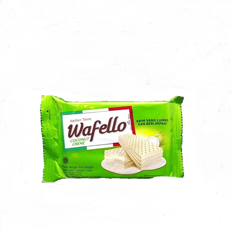 WAFER KRIM KELAPA WAFELLO COCONUT CREAM 43GR