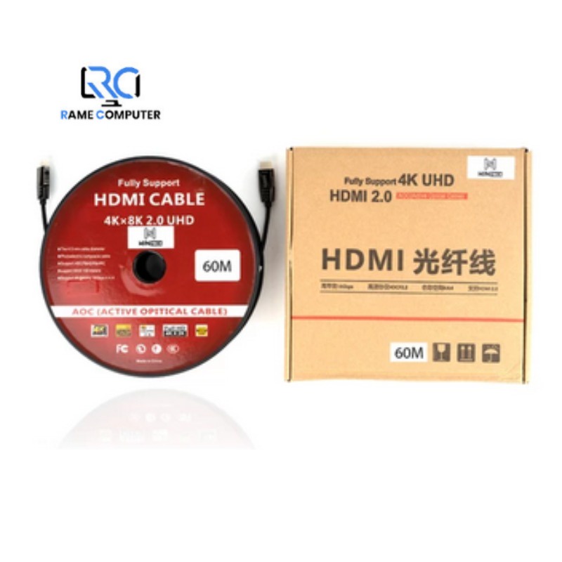 HDMI OPTIC 4K 60M / KABEL HDMI FIBER OPTIC UHD 2.0 SUPPORT 4K 60 METER