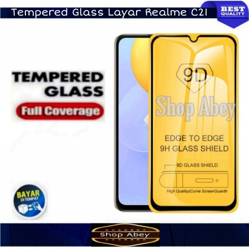 Realme C21 Tempered Glass Realme C21 Anti Gores Full Layar