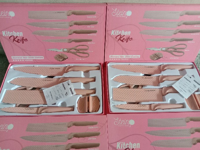 Stein Pisau Steincookware Pisau Diamond Knife Set 6 In 1 Pisau Dapur - Original