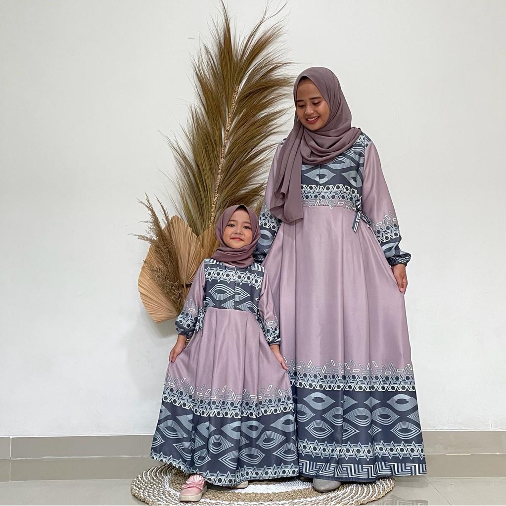 HAURA Baju Gamis Couple lebaran