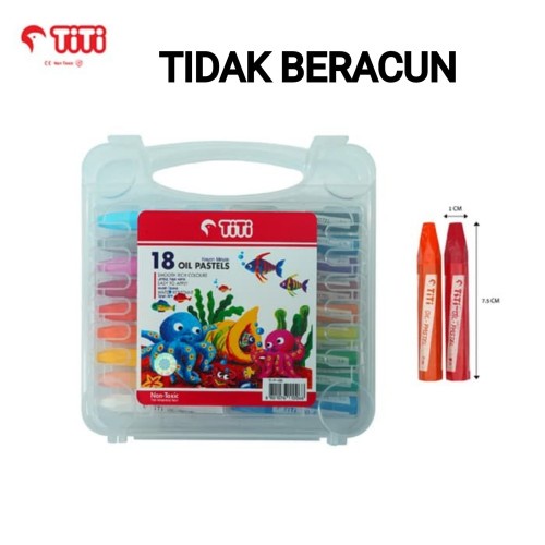 Crayon Titi / Oil Pastell TITI Isi 18 Warna