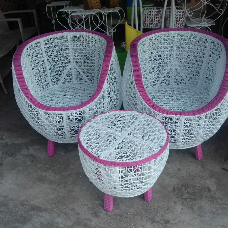 Jual Kursi Teras Gentong Anyaman Rotan Sintetis Shopee Indonesia