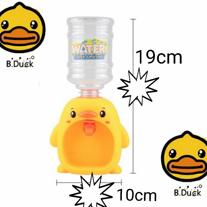 Dispenser Mini Anak Bebek Mainan Mini Galon Portable Karakter Animal Viral