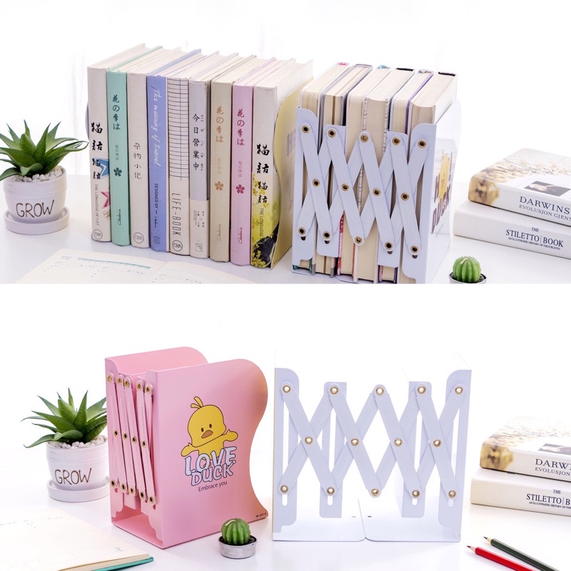 

FLASH SALE! Rak Buku Anak Minimalis Portable Adjustable Folding Book Stand Desain Teleskopik Motif Kartun