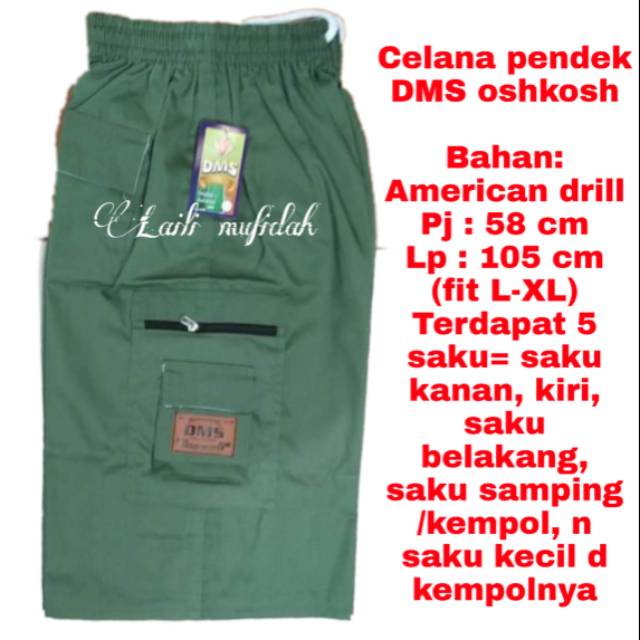 Celana pendek cargo DMS OSHKOSH