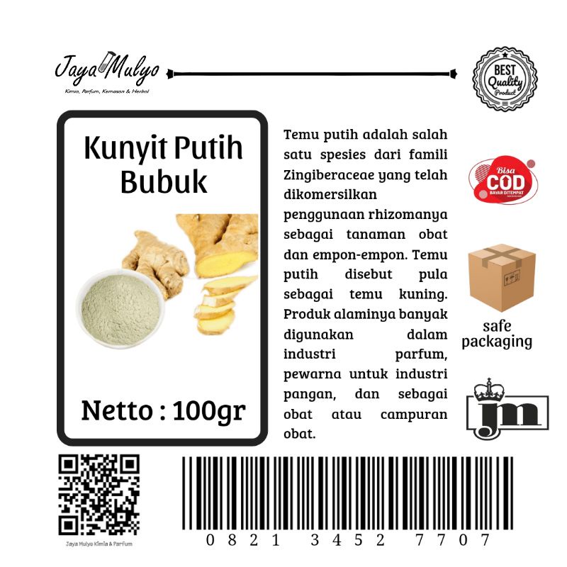 

Kunyit Putih Bubuk (100gr)