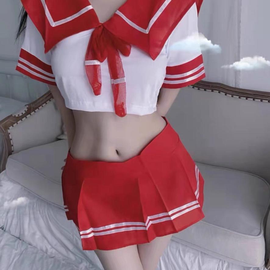 Lingerie Set Pelajar Jepang Wanita Seragam Pelaut Rok Lipit Seragam Cosplay Anime 3A350 !