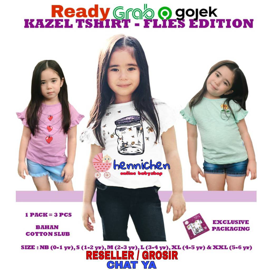 KAZEL TSHIRT FLIES BAJU ANAK / BAJU BAYI