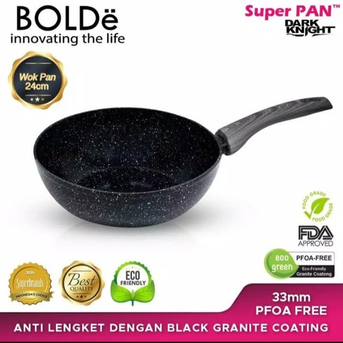 WOK ( WAJAN ) 24 cm, BLACK DARK KNIGHT Original BOLDe