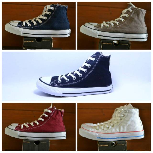 TS Sepatu Sneakers Converse All Star Hi Murah Pria Import Cowok Casual Sekolah Kets Grade Original