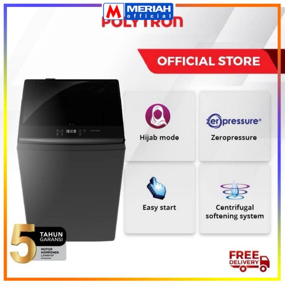 MESIN CUCI POLYTRON 1 TABUNG 9KG PAW 90518