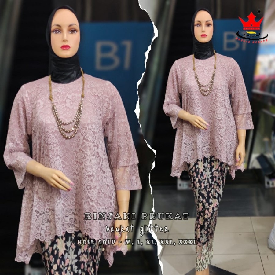 Zalorra kebaya RINJANI/kebaya brukat rinjani jumbo/kebaya wisuda/kebaya kondangan/kebaya brukat /kebaya modern/kebaya wanita/batik wanita/ setelan wanita/kebaya brukat /kebaya elegan/Navykebaya tradisional/kebaya masakini