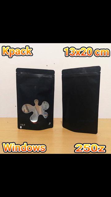 Kemasan Standing Pouch Windows 250z Kemasan Kopi Kemasa Kripik Plastik Berdiri Plastik Klip