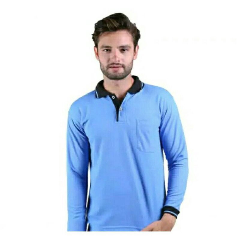 kaos tani/kaos proyek kerah lengan panjang