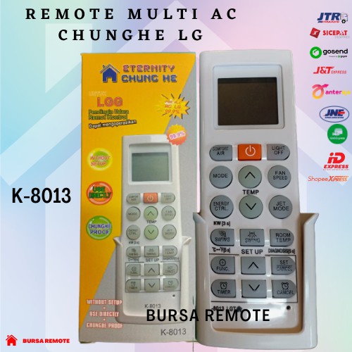 Remot Remote AC LG Multi Dual Inverter Chunghe K-8013 +bonus Bracket