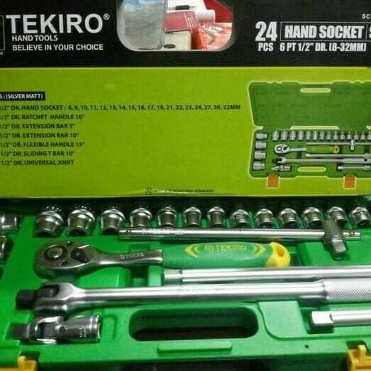 KUNCI SOK SET TEKIRO 24 PCS SOCKET SET KUNCI SOKET SET TEKIRO 24PCS