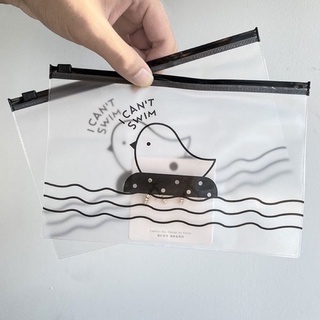 Pouch Zipperbag I Cant Swim / Pouch Makeup / Tempat Pensil / Serbaguna