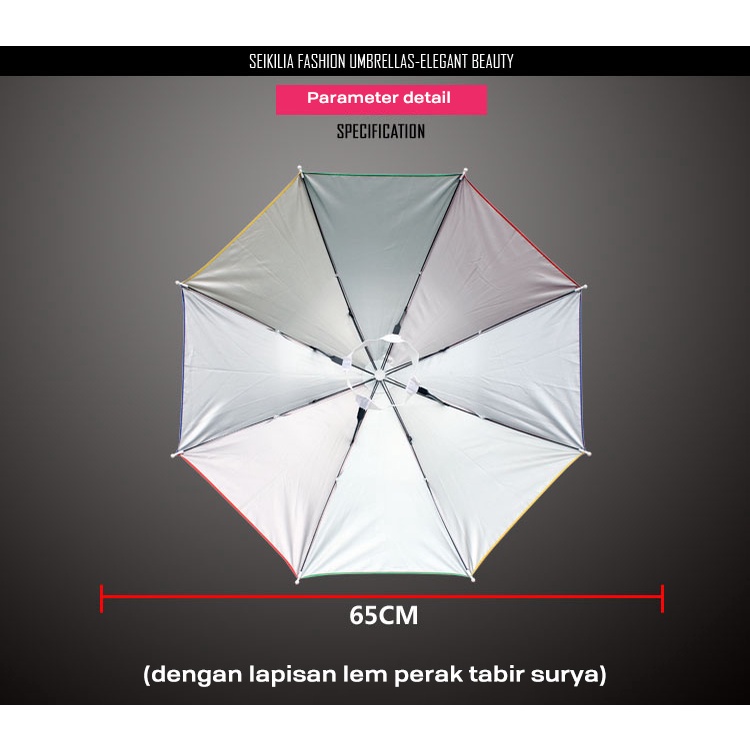 Payung kepala/payung Anti UV/payung serbaguna untuk anak atau dewasa/payung umbrella import/Payung Topi / Topi Payung Kepala hujan simple tanpa gagang MURAH