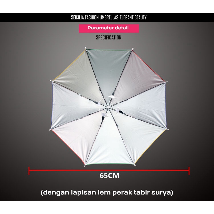 Payung kepala/payung Anti UV/payung serbaguna untuk anak atau dewasa/payung umbrella import/Payung Topi / Topi Payung Kepala hujan simple tanpa gagang