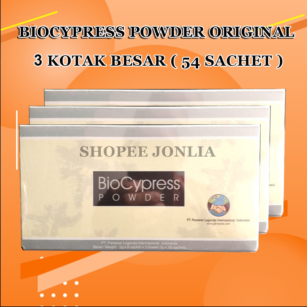 3 Kotak Besar Biocypress Powder Serbuk Bubuk 100% Original