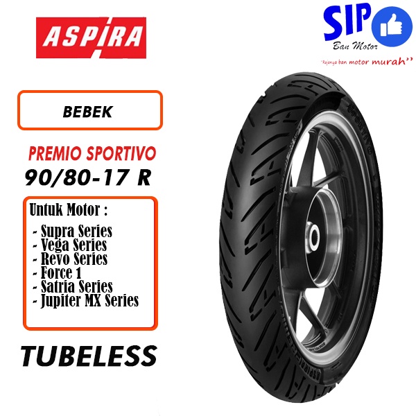 Ban motor bebek Aspira Premio Sportivo 90 80 17 R Tubeless