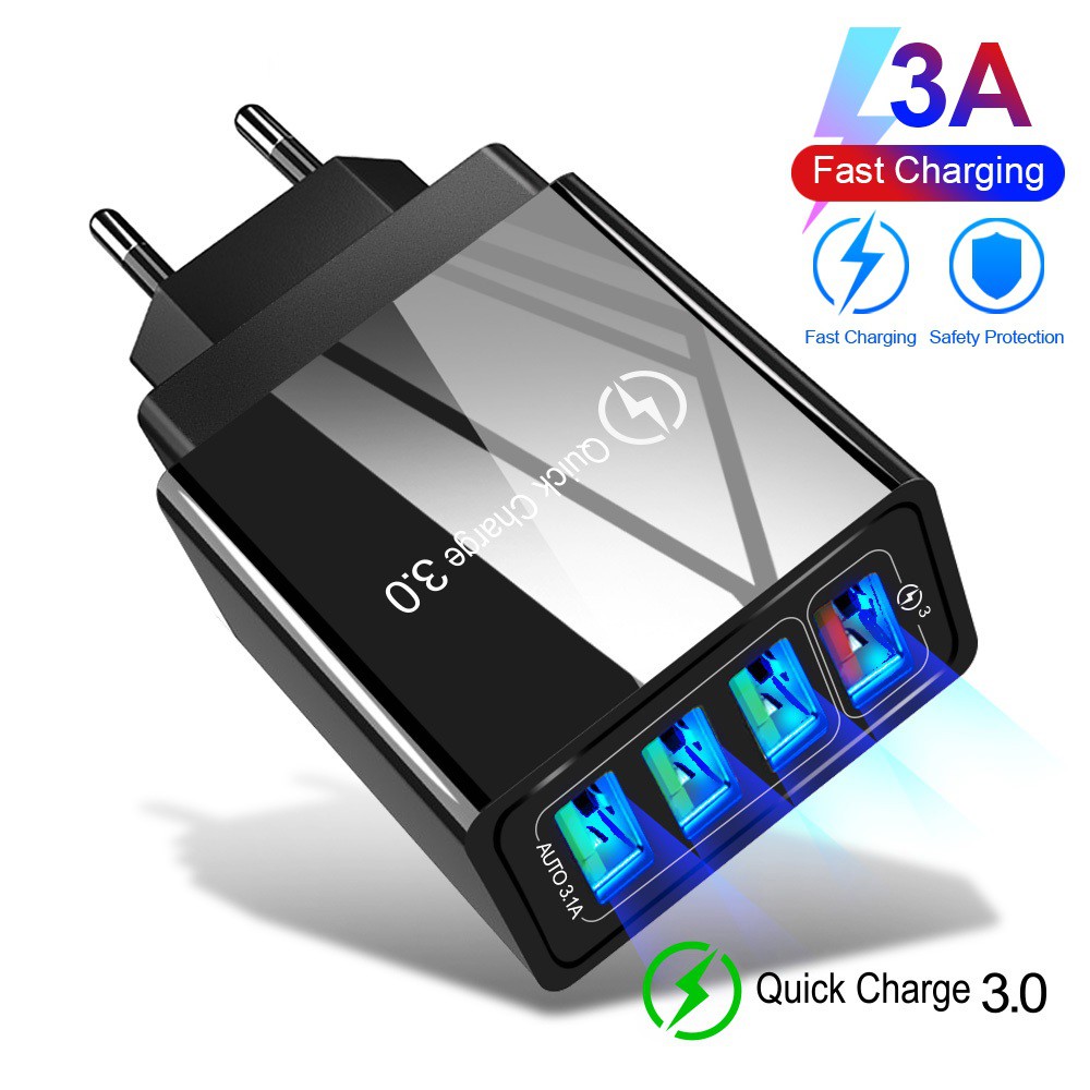 Charger USB Fast Charging QC3.0 4 Port 48W - QC-04