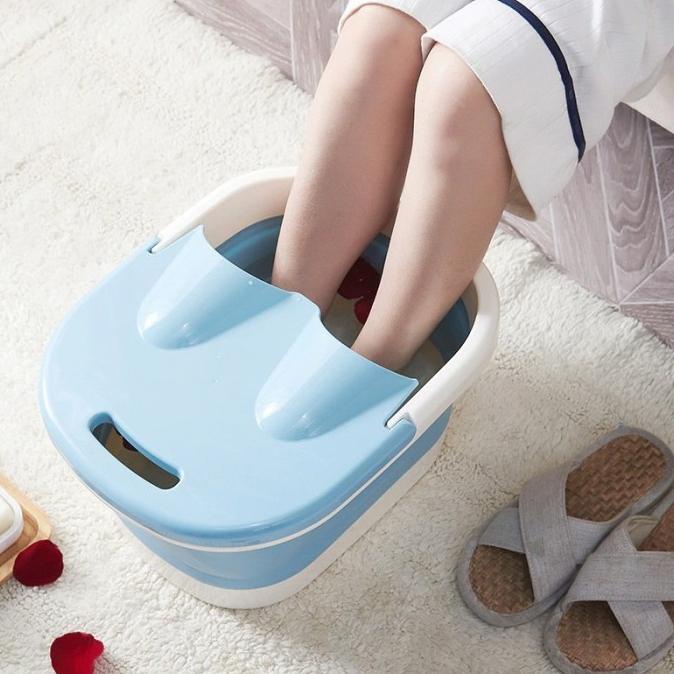 READY STOCK Ember Terapi Kaki + 10 Roller Rendam Kaki SPA Kaki / Tutup Ember Lipat