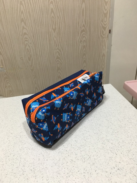 Smiggle Pencil Case Soft Original Blue Robot