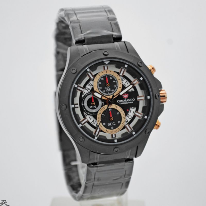 Jam Tangan Pria Commando Cm6009Mb-Original Chrono On Garansi 1 Tahun