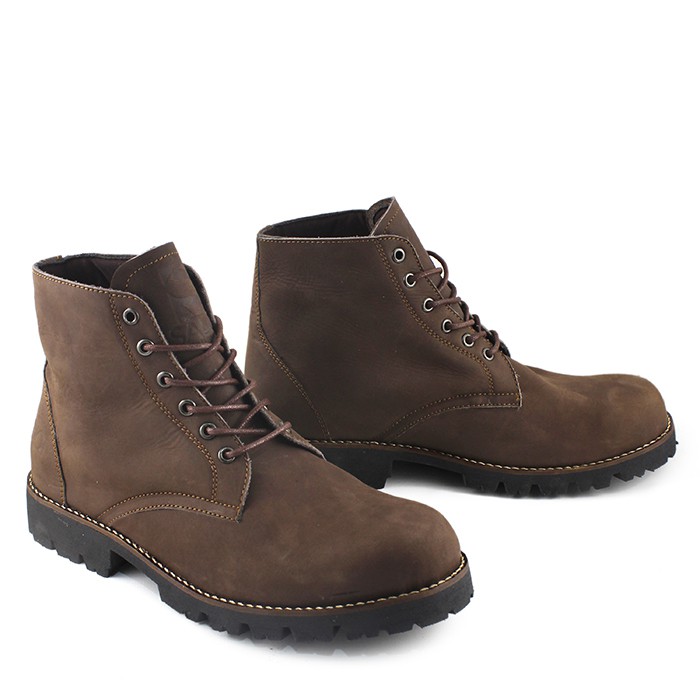 Sauqi NVM High Boots Hitam Sepatu Sauqi Gantleman Pria Wanita Original Kulit Asli Boots Kulit Asli (