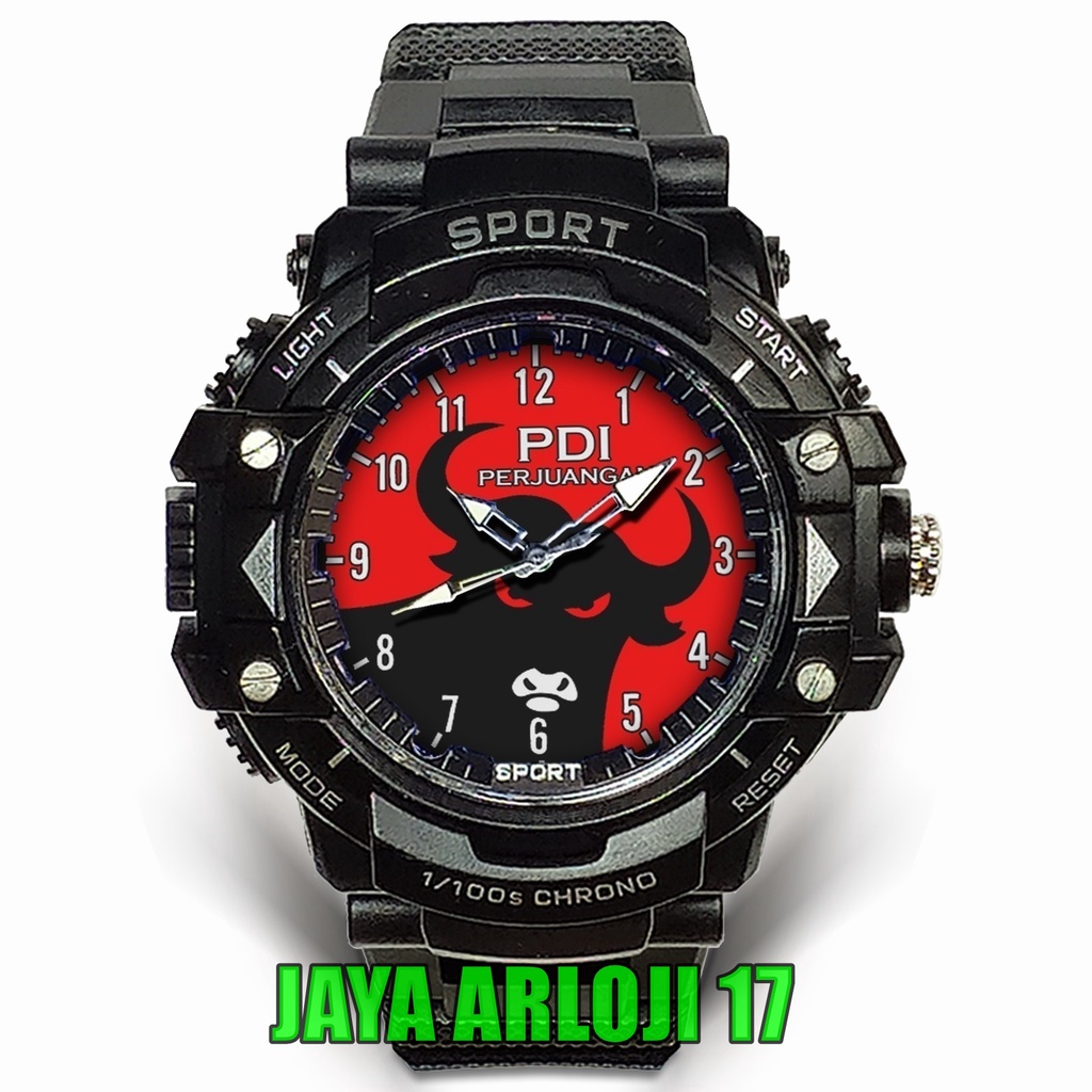 (Istimewa) JamTangan Custom PDI PERJUANGAN - 01 (Nice)