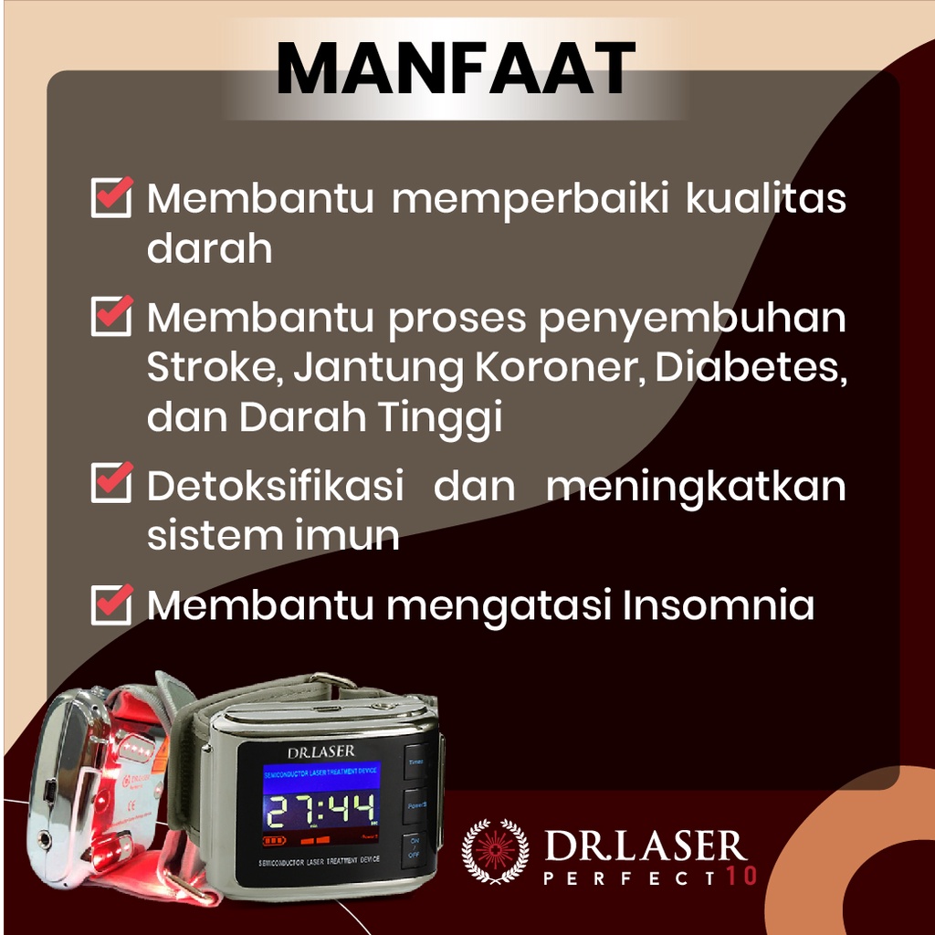 Dr. Laser Perfect 10 - Jam Tangan Kesehatan Terapi Sinusitis, Migran dan Insomnia-3