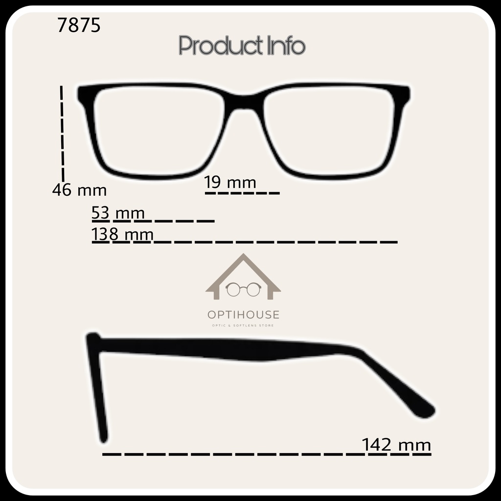 Frame Kacamata Pria Kotak Besar Stront 7875