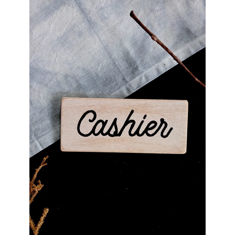 Jual CASHIER Signage Board Sign Cafe Papan KASIR BAYAR Kayu Rustic ...