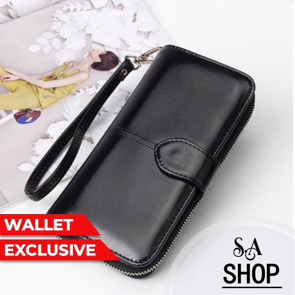 Dompet Panjang Wanita Dompet Cewek Kulit Pu Tebal Wallet Elegan Terbaru