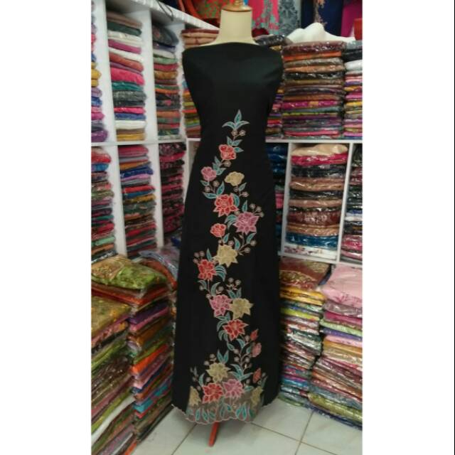 bahan Gamis Bordir tempel Organdi 02