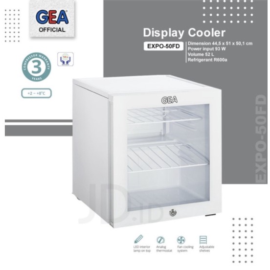 GEA Showcase Portable Mini Bar 52L EXPO-50FD Display Cooler EXPO 50FD