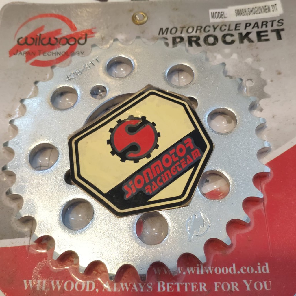 Gear Belakang / Rear Sprocket Gear 428-31T Suzuki Smash / Shogun New 31T Wilwood-1