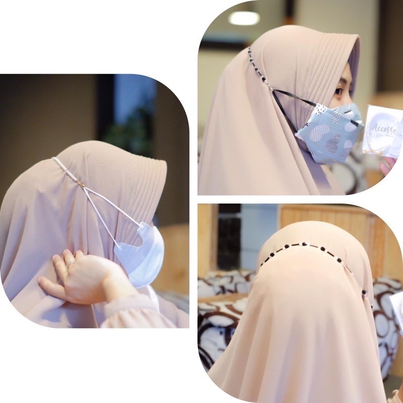 MASK CONNECTOR 6mm / KONEKTOR MASKER HIJAB by RAC