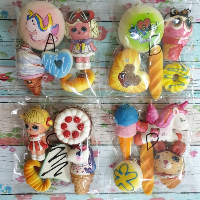 Yt50Uma Squishi Squisi Squishie Squisie Skuisi Five Squishy Paket M04h704