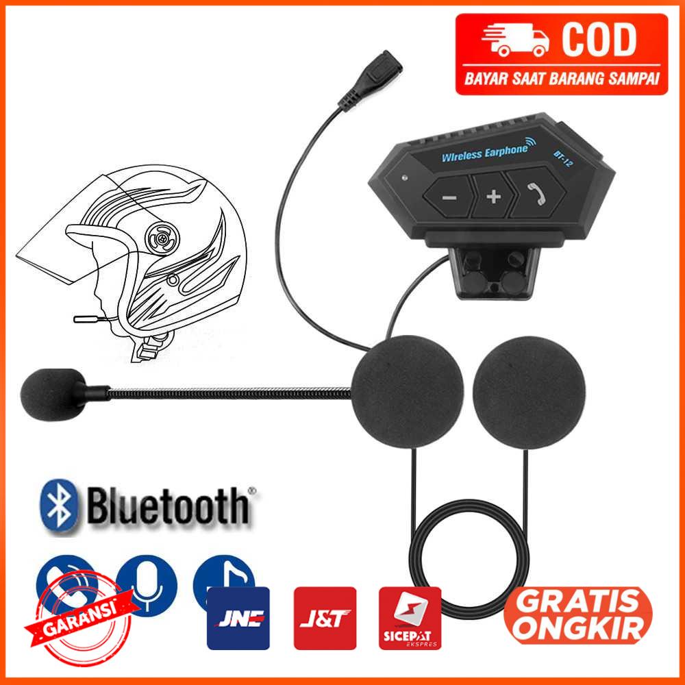 Intercom Headset Bluetooth Helm Wireless - BT-12