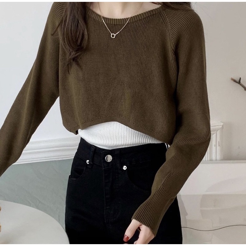 Jemima knite sweater wanita korean | sweater rajut murah